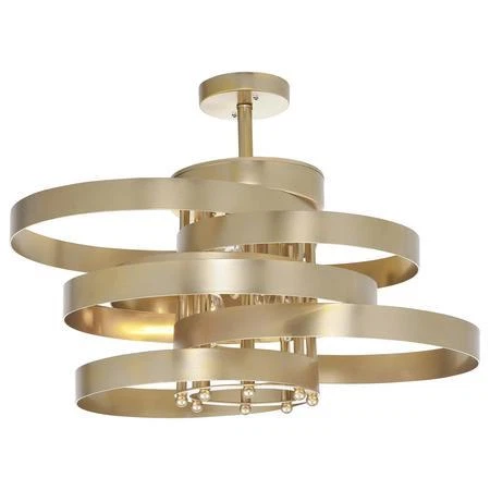 CWI LIGHTING 1068C20-3-620 3 Light Flush Mount With Gold Leaf Finish