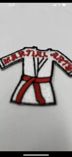 martial arts karate jacket red belt patch