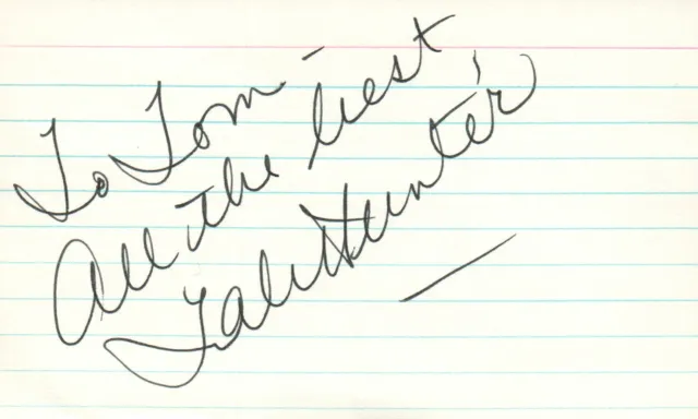 Tab Hunter Actor Singer 1979 TV Movie Autographed Signed Index Card