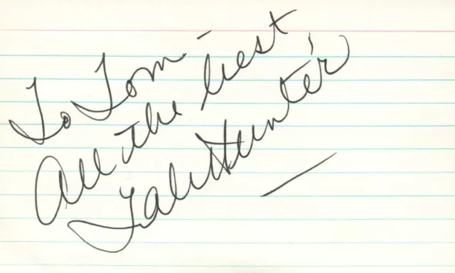 Tab Hunter Actor Singer 1979 TV Movie Autographed Signed Index Card