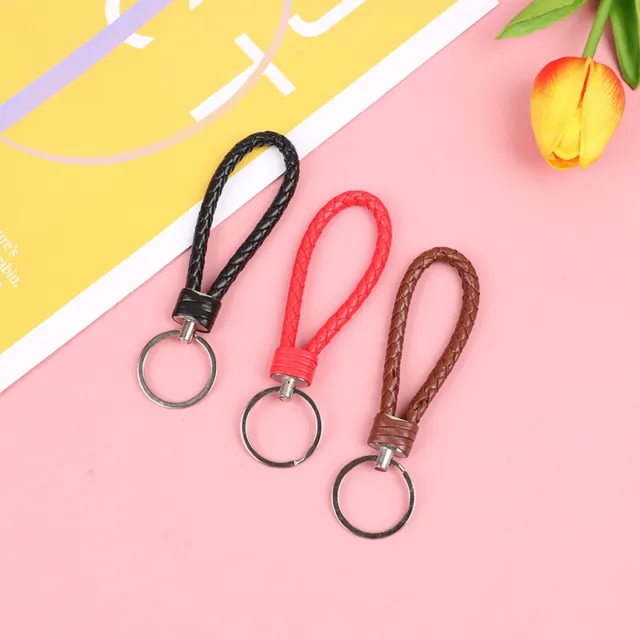 1PC Leather car key chain Men's hanging rope couple bag key chain lany-xd 2