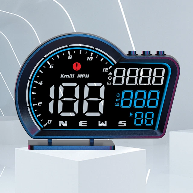 CAR DIGITAL GPS Speedo HD Digital Speed Mileage Meter with Clock Car ...