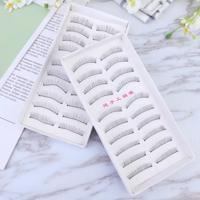 60 Pairs Fake Eyelashes Cotton False Eyelashes 3d False Eyelashes