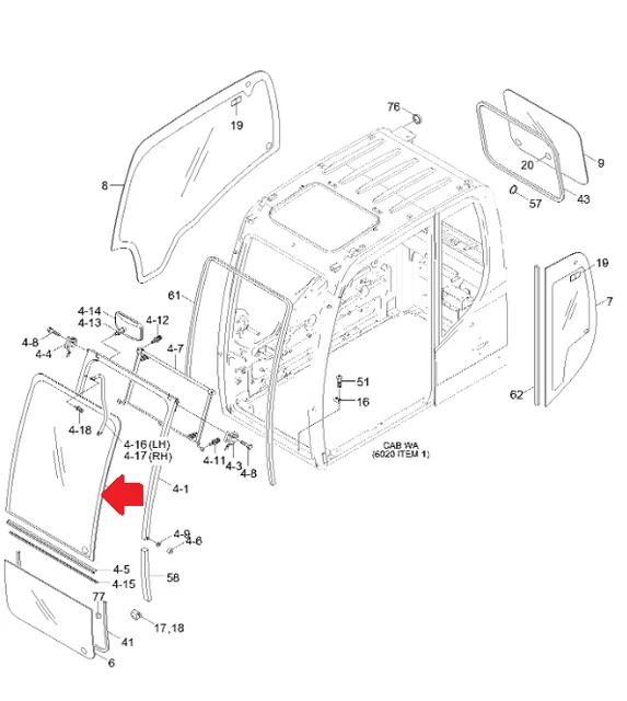 Hyundai Replacement Glass - Sliding Door Genuine Oem P/N 71Q6-02440