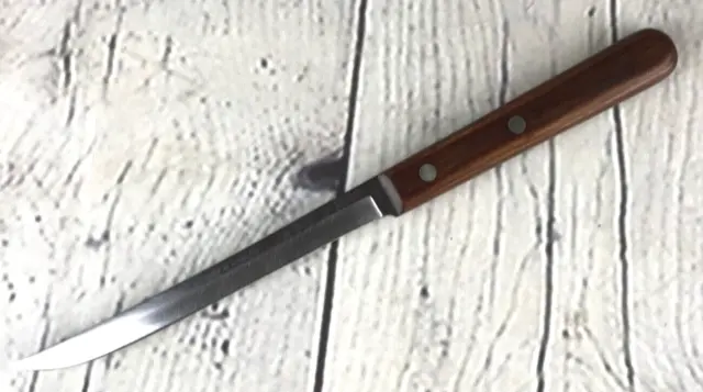 Vtg Case XX Stainless Chef Boning Fillet Kitchen Knife CA 204 8” Wood Handle