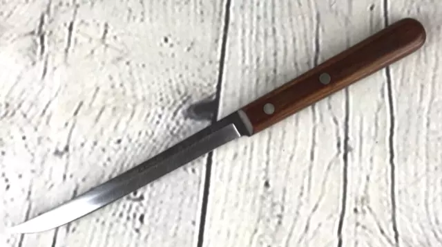 Vtg Case XX Stainless Chef Boning Fillet Kitchen Knife CA 204 8” Wood Handle