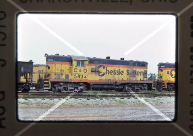Original '78 Kodachrome Slide C&O Chesapeake Ohio CS 5834 GP7 Sharonville  41I11
