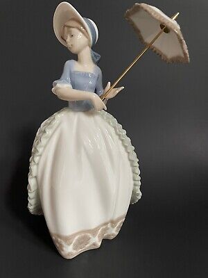 NAO Lladro Daisa 1985 Young Girl with Parasol Umbrella