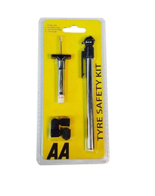 AA Official Car Essentials Tire Safety Kit Gauge de profondeur Manomètres de pre