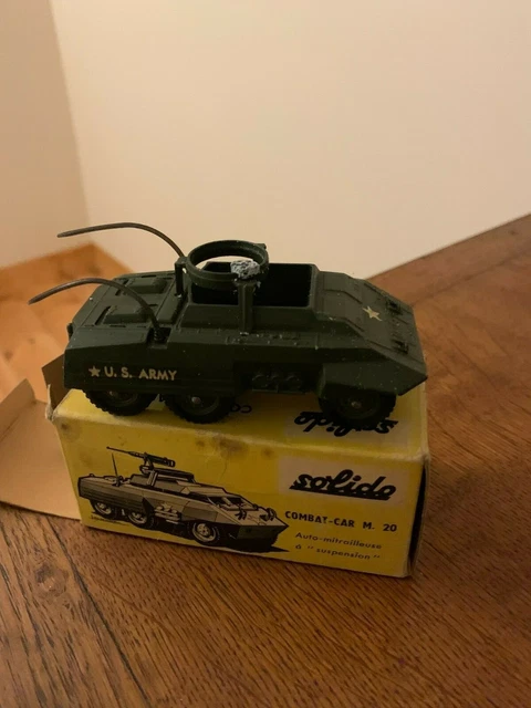 Blindé militaire combat car M20 + remorque WWII Solido Hachette