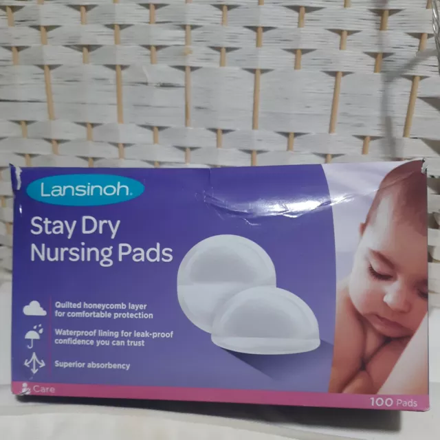 Lansinoh Stay Dry Nursing Pads Lot of 1 Total of 100 Pads New Open Box