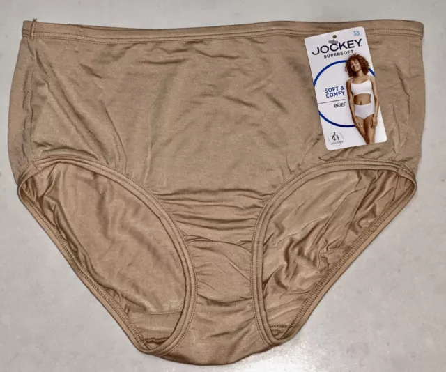 JOCKEY SUPERSOFT ELANCE Soft Comfy Nude Brief Panty NEW Womens Sz