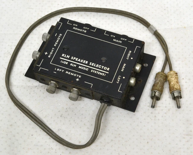 VTG KLH Speaker Selector For KLH Music Systems - Untested (BIN T1)