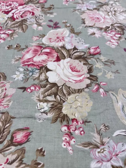 2 JC Penney Cabbage Rose Cottage Floral 84" Lined Drapes Panels EC