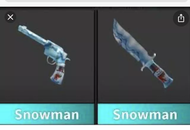 UNCOMMON SNOWMAN SET⛄️💙FAST DELIVERY⛄️💙MM2 ROBLOX