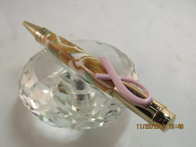Gorgeous High Quality Handmade Breast Cancer Awareness Twist Bp Pen