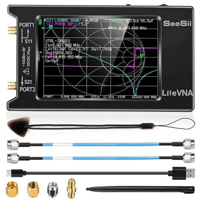 SeeSii 50kHz-6.3GHz Vector Network Analyzer Antenna Analyzer with SD Slot
