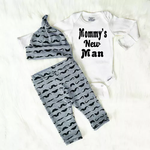 UK Infant Baby Boy Newborn Clothes Romper Jumpsuit +Long Pants Outfits Set 0-18M 3