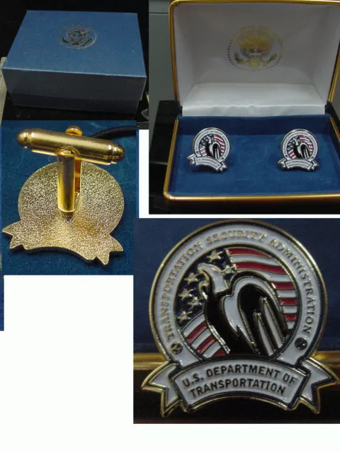 Pair of  new TRANSPORTATION SECURITY ADMINISTRATION CUFFLINKS TSA