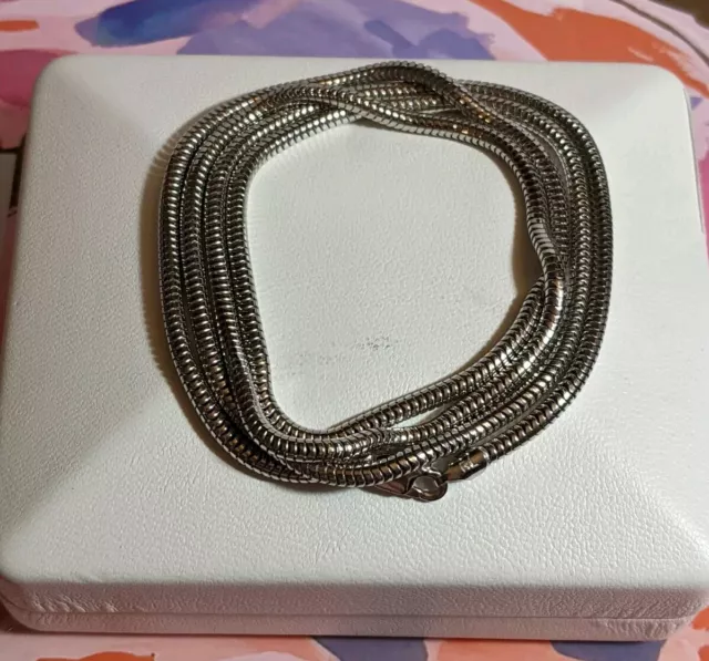 Sterling Silver 4 mm Snake Chain Necklace - 30 inch