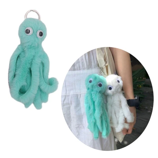 Plush Stuffed Keychain Marine Octopus Soft Pendant Keyring for Decor