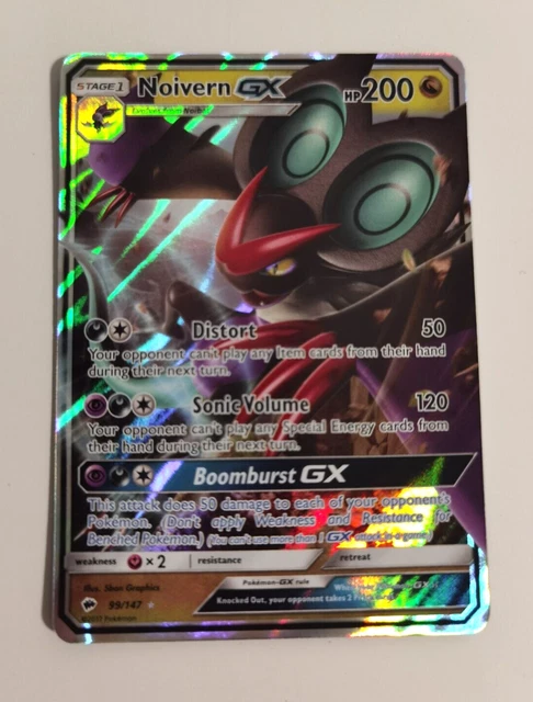 Noivern GX 99/147 Sun and Moon Burning Shadows Pokemon Card TCG