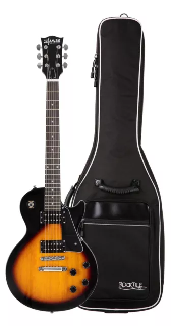 Shaman Element Series SCX-100VS Gigbag Set E-Gitarre Single Cut Flattop Sunburst