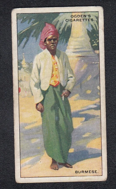 Vintage 1927 Empire People Card BURMESE BURMA MYANMAR