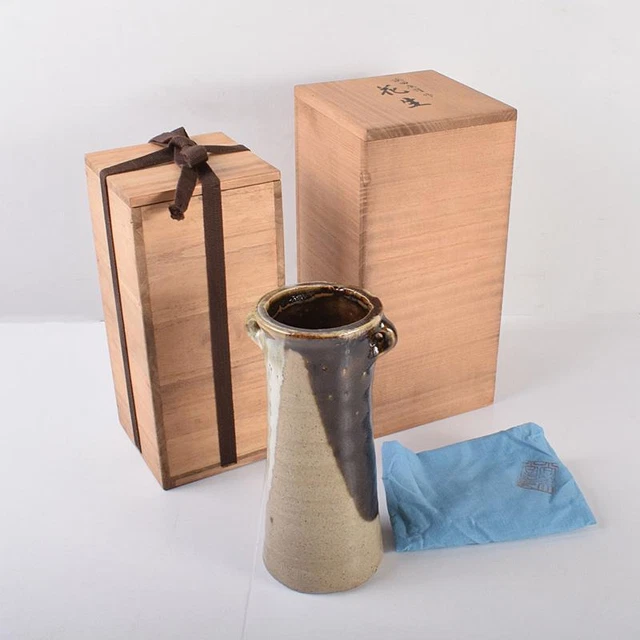 Shoji Hamada 20.0 cm Flower Vase Japanese Traditional Pottery Mashiko Vintage