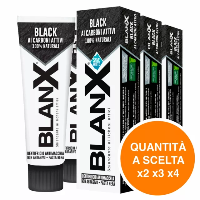 BlanX Dentifricio Black Antimacchia Sbiancante ai Carboni Attivi 75ml - A Scelta