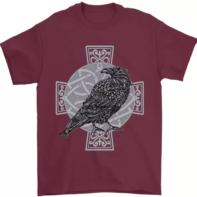 Odin Celtic Raven Viking Tattoo Cross Runic Mens T-Shirt 100% Cotton