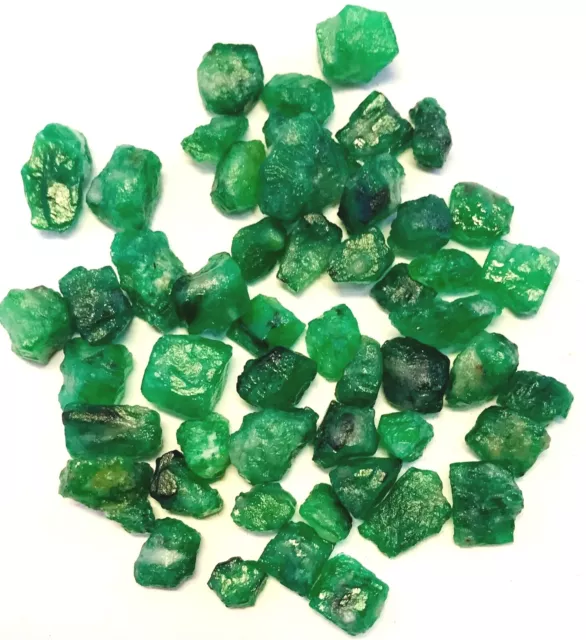 Natural green Healing Emerald Rough Gemstones Lot 54.55 Cts @ swat pakistan
