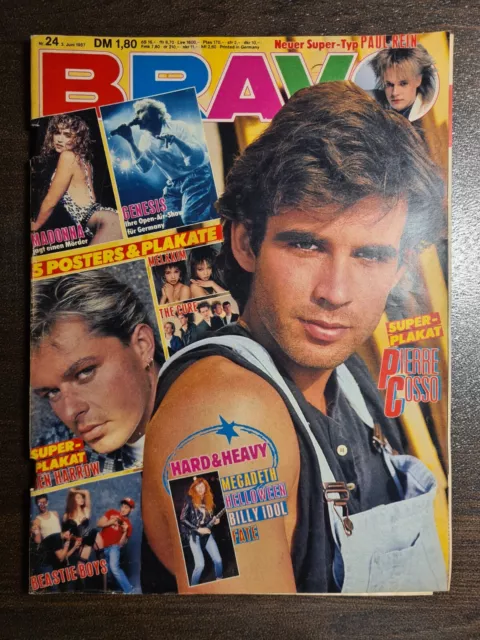 BRAVO 24/1987 Heft Komplett - Madonna, U2, Depeche Mode, Spandau Ballet -