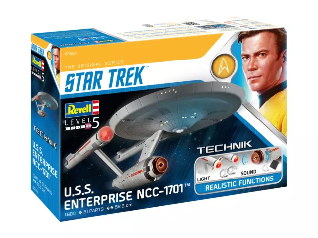 Revell 00454 Technik Bausatz USS Enterprise NCC-1701 1:600