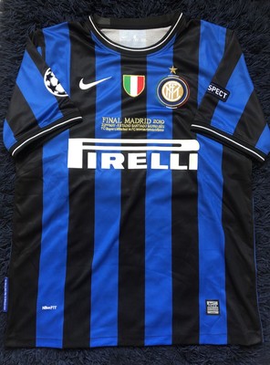 MAGLIA INTER FINALE 2010 Madrid Milito Eto'o Zanetti Nainggolan Icardi  Skriniar EUR 25,50 - PicClick FR