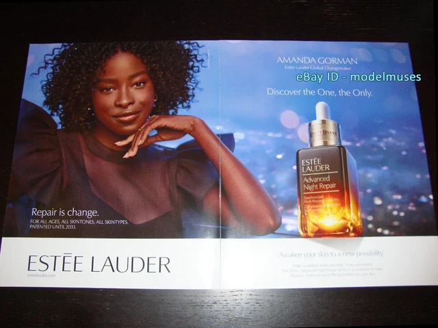 ESTEE LAUDER 4-Page PRINT AD 2022 KARLIE KLOSS Grace Elizabeth AMANDA GORMAN