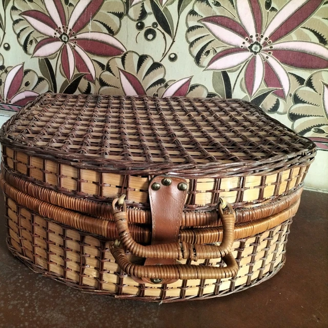 ANCIEN ET JOLI Panier En Osier A Linge Ou Autres 60X35X17Cm EUR 19,00