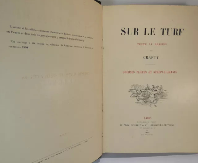 Crafty. Su le turf, 1899, hippisme, course plates et steeple-chases