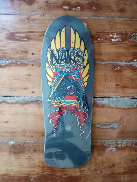 NATAS Panther Metallic Skateboard Deck Santa Monica Airlines Santa Cruz SMA Grey