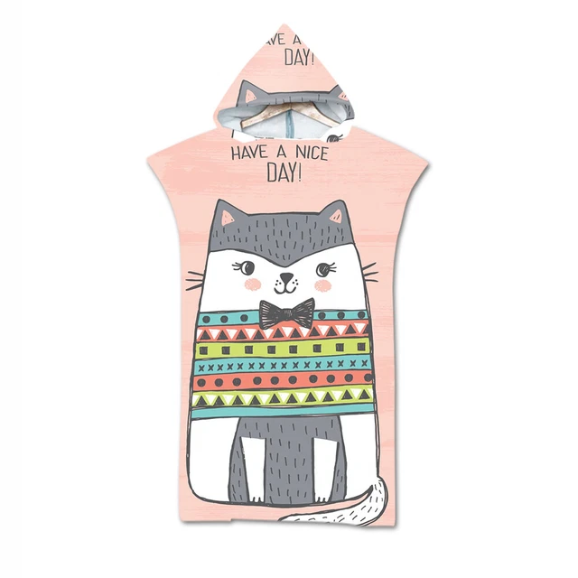 Poncho Asciugamano Per Bambini Con Cappuccio - Microfibra, Per Mare E Piscina, Lavabile, 70x90 Cm - Foto 8