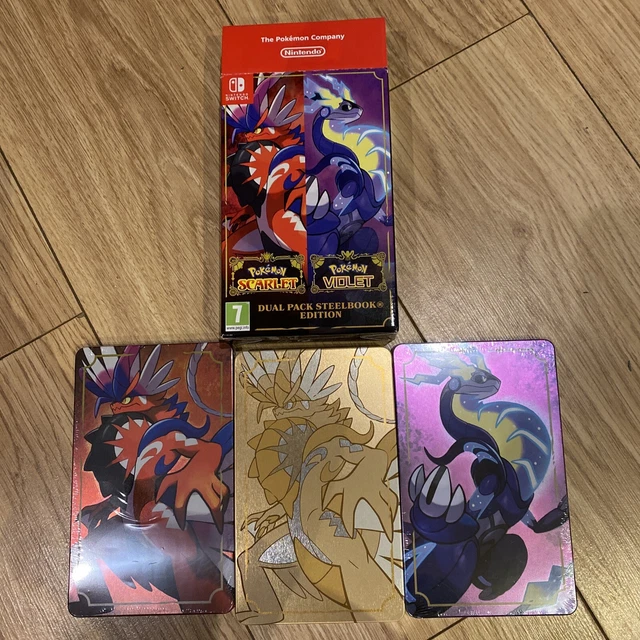 POKEMON SCARLET AND Violet Dual Pack Box and Steelbooks Sealed No Game ...