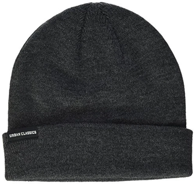 (TG. Taglia unica) Urban Classics Basic Flap Beanie Berretto in Maglia, Grigio (
