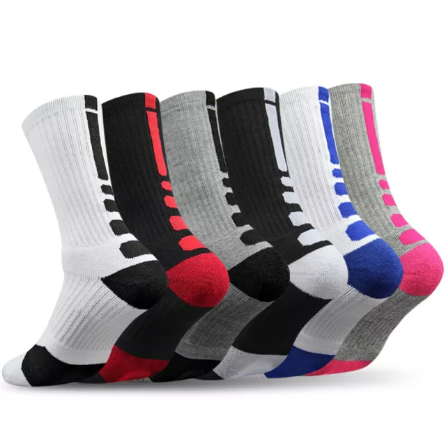 Men Professional Thicken Socks Sport Basketball Elite Sport Socks Soft 6Colors