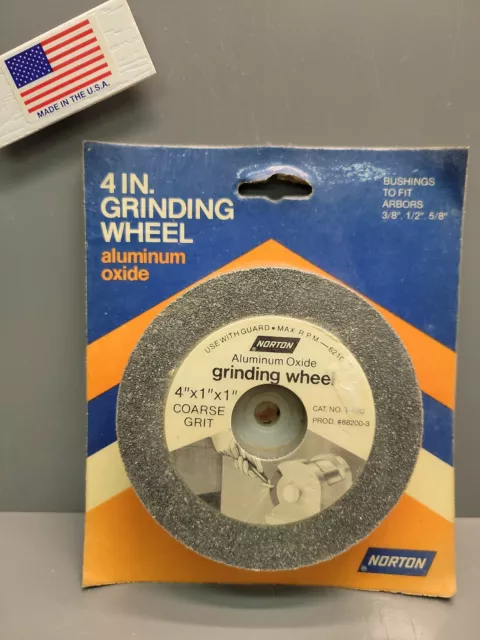 Norton 4" Grinding Wheel Aluminum Oxide 4 x 1 Coarse T-45C    44200-3  USA