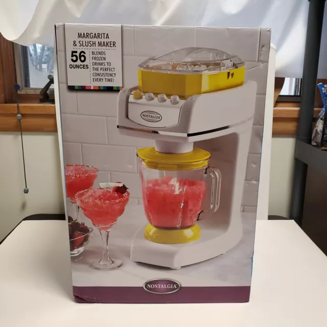 New Yellow Nostalgia Margarita Maker/Slushy Machine Shaved Ice - Smoothie 56 oz