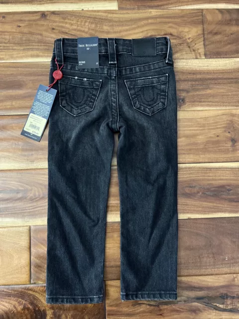 NWT Boys True Religion Jeans 3T Black Geno Slim