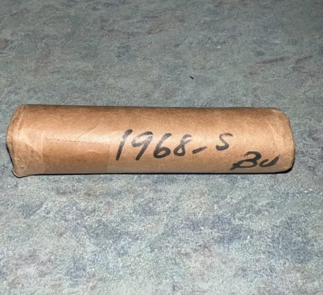 1968 S LINCOLN CENT ROLL OBW LOOMIS WRAPPED UNCIRCULATED Unopened