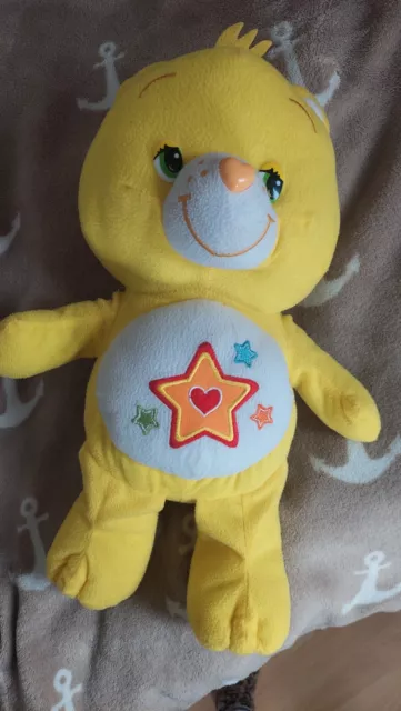 Glücksbärchi Care Bears gelb Stern 40 cm Stofftier, Kuscheltier, Schmusetier