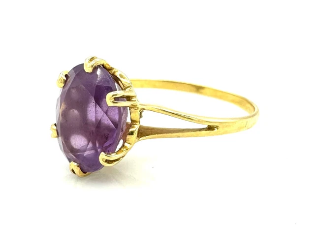 Bague En Or Blanc 18 Carats Avec Opale Synthétique - Taille 50 - Poids 2,90g - Occasion Bon état
