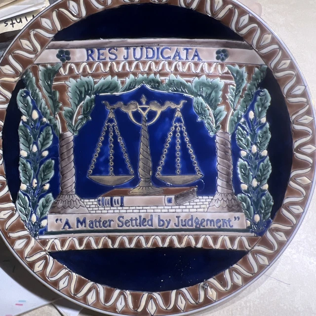 RARE JENA HALL COLLECTION ORIENTAL ACCENT "lawyer”  Judge 10 1/8" CABINET PLATE